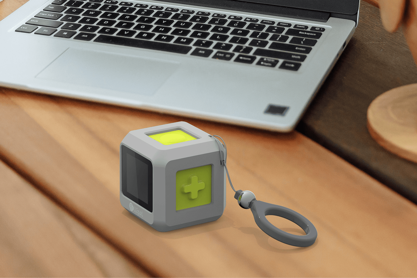 ELLIPAL Joy-Seed Phrase Generator on desk with laptop