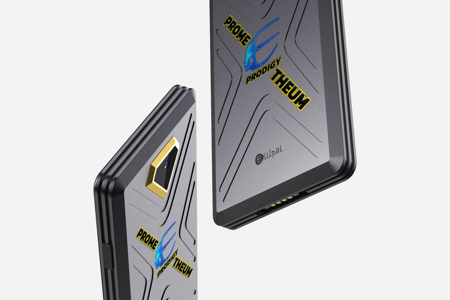 ELLIPAL Titan 2.0 cryptocurrency wallet with text Prometheum Prodigy